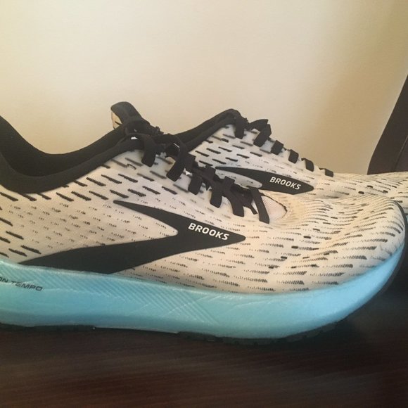 Brooks Womens Hyperion Tempo White Blue Running Shoes - Picture 1 of 5